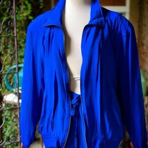 Vintage 1990’s Blue Silk Tracksuit